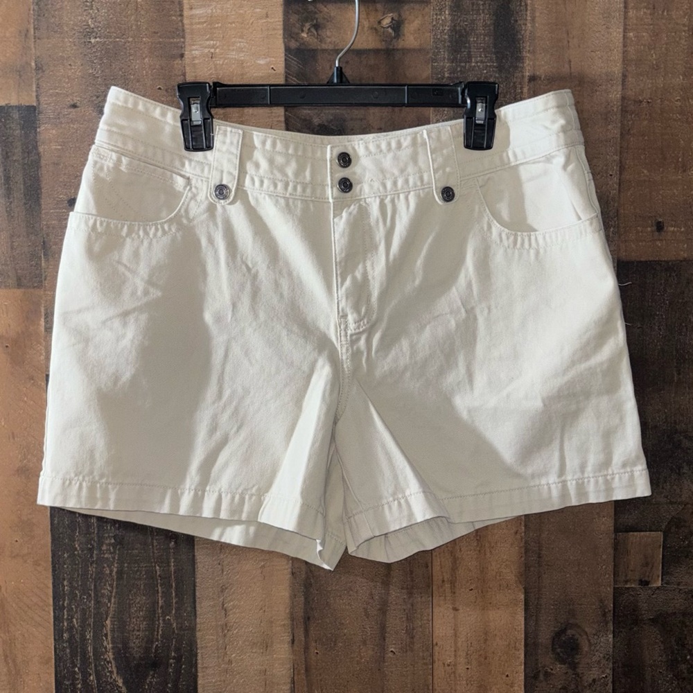 Women's Sz 16 Sonoma White Cotton Blend Shorts New